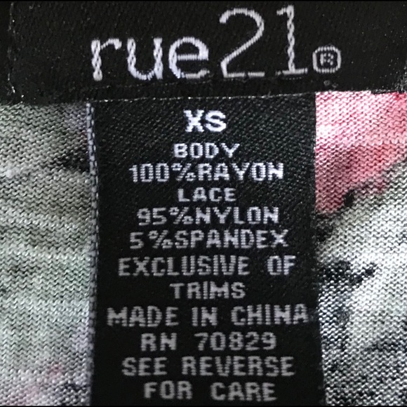 Rue21 Floral Shirt  with Laced Sleeves - Picture 6 of 6